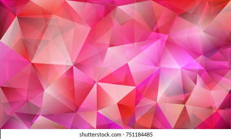 Abstract low polygonal background of two layers of triangles in pink colors