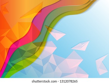 abstract low polygonal colorful background,gradient pattern design,vector art and illustration.geometric and triangle design,rainbow color graphics,eps10.
