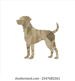 Abstract Low Polygonal Dog Stock Vector Images Design Template