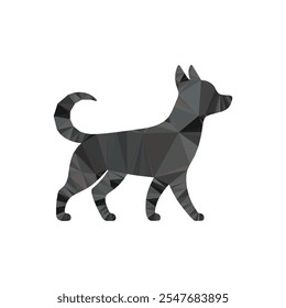 Abstract Low Polygonal Dog Stock Vector Images Design Template