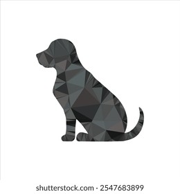 Abstract Low Polygonal Dog Stock Vector Images Design Template