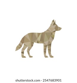 Abstract Low Polygonal Dog Stock Vector Images Design Template