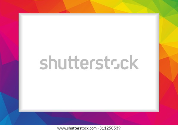 虹色の抽象的な低ポリゴンフレーム スペクトル のベクター画像素材 ロイヤリティフリー