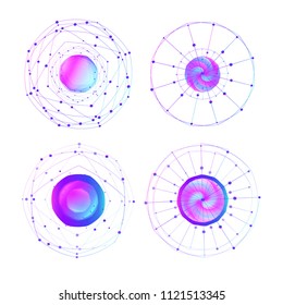Abstract low polygonal modern shapes. Illustrations isolated on white background. Template creative element. Graphic concept for your design project
