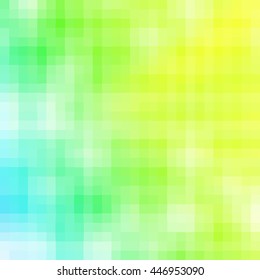 Abstract low polygonal - mosaic, geometry, cubic, background in green, blue and yellow, colors