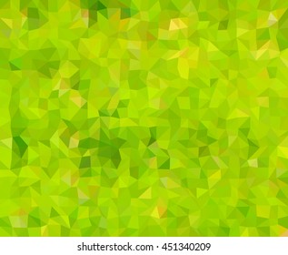 Abstract low polygonal - mosaic, geometry, hexagonal, background in colors of nature - green, yellow, brown