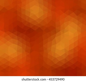 Abstract low polygonal - mosaic, geometry, hexagonal, background in red and orange colors