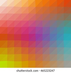 Abstract low polygonal - mosaic, geometry, hexagonal, background in spectrum, rainbow, colors