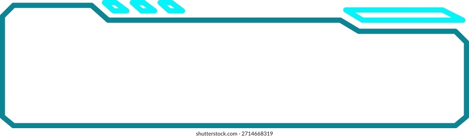 Abstractas tercera barra inferior con esquinas curvas y detalles digitales, componente UI de Vector.