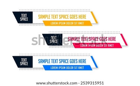 abstract lower third titles banner for news headlines vector