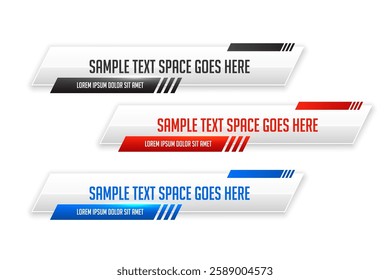 abstract lower third titles strip banner for news report vector