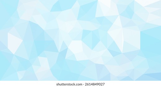 Abstract low-poly background in shades of light blue and white, creating a soft and modern geometric pattern suitable for web design or digital graphics.

