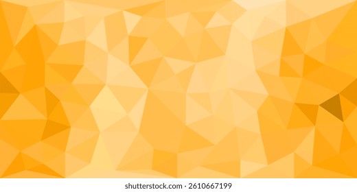 Abstract low-poly background in shades of orange and yellow, featuring geometric triangular shapes that create a warm and modern digital texture.

