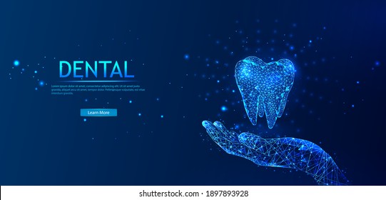 Resumen de la ilustración brillante de dientes brillantes de bajo pozo. Atención dental, clínica dental, concepto de medicina dental Médico saludable dental humano 3d. El modelo de la medicina es de bajo poder. Pasta dental blanca dentista.