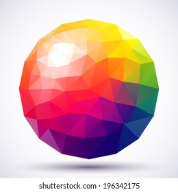 Abstract low-poly sphere.