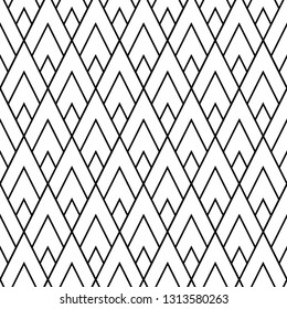 Abstract lozenges seamless pattern. Geometric repeat with rhombs.