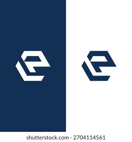 Abstract LP monogram logo template
