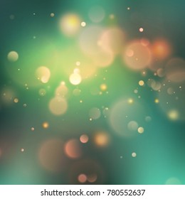 Abstract lucky green Irish St Patrick s Day bokeh glitter background. And also includes EPS 10 vector