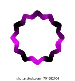 Abstract luminance frame. Isolated on white background. Vector colorful illustration.