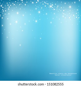 Abstract luminescence background in star sky style. Vector illustration. 