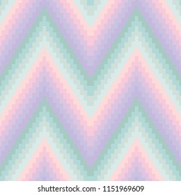 Abstract luminous background - ziz zag sweater seamless vector pattern