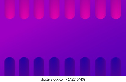 abstract luminous colorful background with geometric static shapes on blue violet gradient background