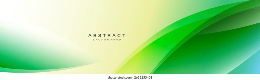 Abstract luminous green color gradient wave background. Wavy stripe lines design for banner, brochure, poster, cover, website, and header