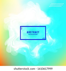 Abstract luminous snowflake on gradient mesh background