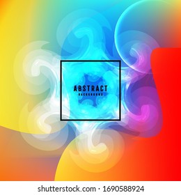 Abstract luminous snowflake on gradient mesh background