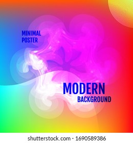 Abstract luminous snowflake on gradient mesh background