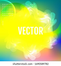 Abstract luminous snowflake on gradient mesh background