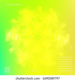 Abstract luminous snowflake on gradient mesh background