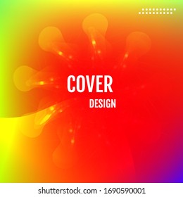 Abstract luminous snowflake on gradient mesh background