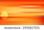 Abstract luminous sunset with a soft gradient background radiating warmth and tranquility, featuring a gentle orb symbolizing the sun setting below the horizon