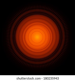 Abstract luminous vector mandala, element for design