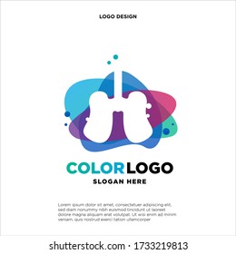 Abstract lung logo designs concept vector, Colorful hospital logo designs