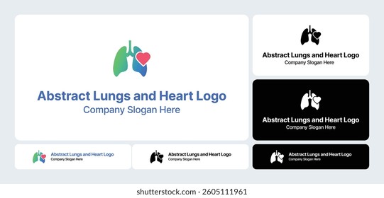 Abstract Lungs and Heart Logo | Medical and Healthcare Branding