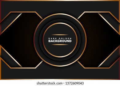 Abstract luxurious 3d circle background with hexagon shape