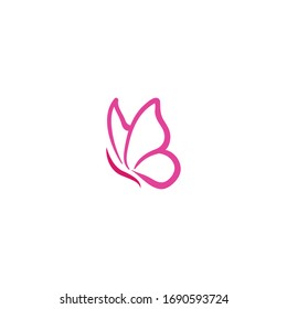 Abstract Luxurious Colorful Gradient Butterfly logo Ideas. Inspiration logo design. Template Vector Illustration. Isolated On White Background