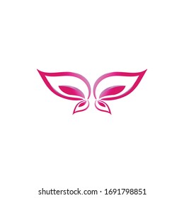 Abstract Luxurious Colorful Gradient Butterfly logo Ideas. Inspiration logo design. Template Vector Illustration. Isolated On White Background