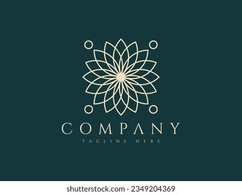 abstract luxurious flower logo design