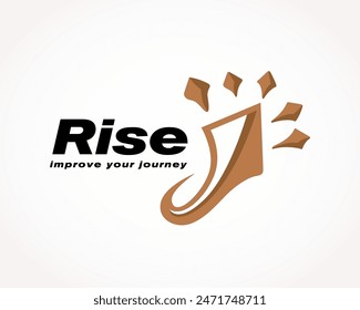 abstract luxurious footprint gem diamond style logo design template illustration 