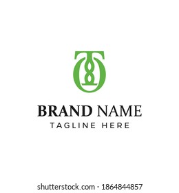 Abstract and luxurious initial letter T and O logo template