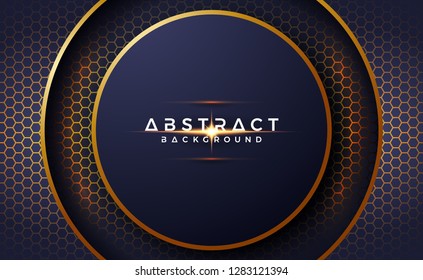 Abstract, luxurious, modern, 3D circle background with hexagon shape, can be used for your text and other media