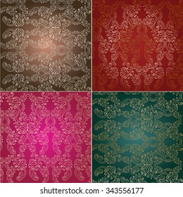 Abstract Luxurious Seamless Pattern Set