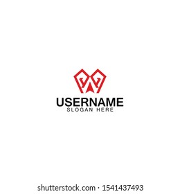abstract luxury and arrow logo vector design with simple, elegance, and strong styles