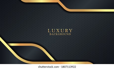 Abstract luxury background banner with golden element and realistic concept. Creative digital light modern. Vector Illustration with EPS 10