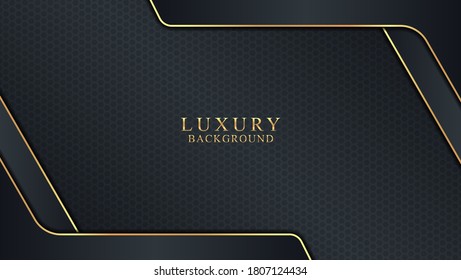 Abstract luxury background banner with golden element and realistic concept. Creative digital light modern. Vector Illustration with EPS 10