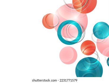 Abstract luxury background with circular geometric pattern. Element of modern circular overlapping layers and lines. Vector illustration