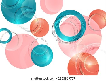 Abstract luxury background with circular geometric pattern. Element of modern circular overlapping layers and lines. Vector illustration